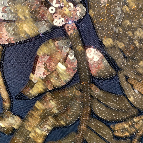 MAEVE SHORT-SLEEVE SHEER EMBELLISHED MINI DRESS - Picture 10 of 10